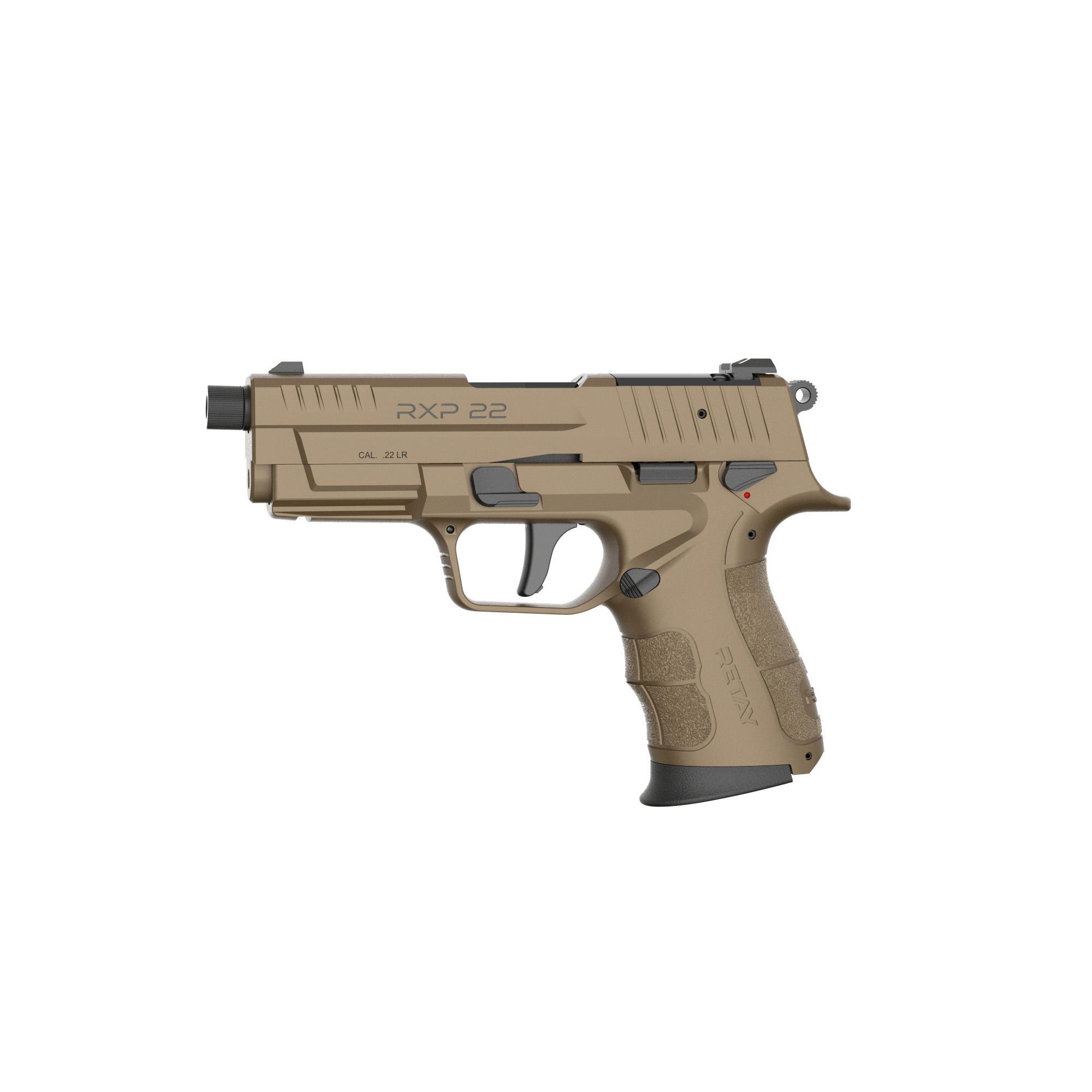 Retay RXP22 Handgun .22 LR 13rd (1) & 18rd (1) Magazines 4" Threaded Barrel FDE