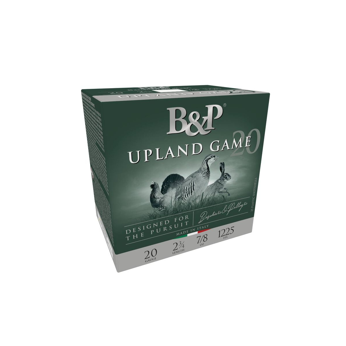 B&P Upland Game Shotshells 20ga 2-3/4'' 7/8oz 1225 fps #6 25/ct