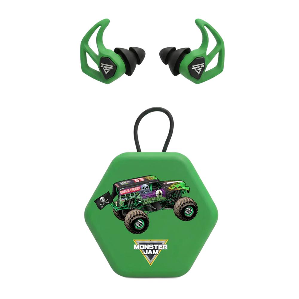 Axil Monster Jam X30i Ear Plugs 15dB or 19dB Grave Digger Green
