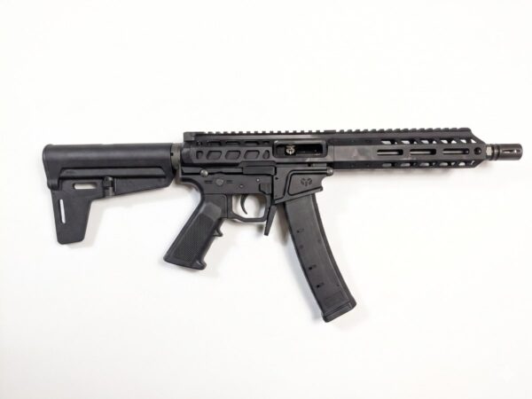 Wraithworks WARSCORP9 Side-Charging AR Pistol - Black | 9mm | 8.5" Barrel | 7" M-LOK Rail | Magpul BSL Arm Brace | Accepts Scorpion Mags