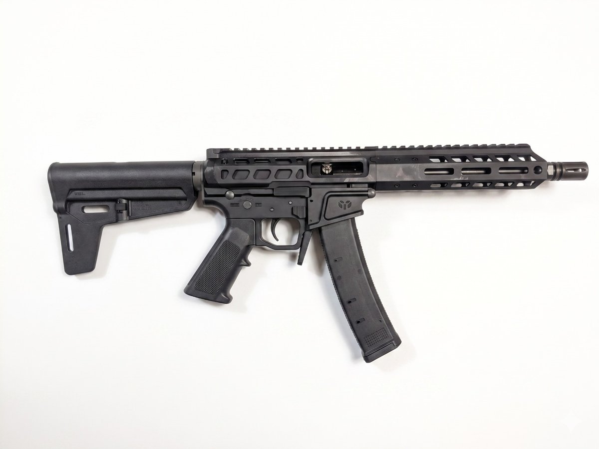 Wraithworks WARSCORP9 Side-Charging AR Pistol - Black | 9mm | 8.5" Barrel | 7" M-LOK Rail | Magpul BSL Arm Brace | Accepts Scorpion Mags