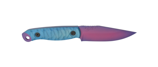 HALF FACE BLADES CROW SCALPER AURORA 4" BLADE, 8.3"OA, S45VN STEEL, MICARTA GRIP