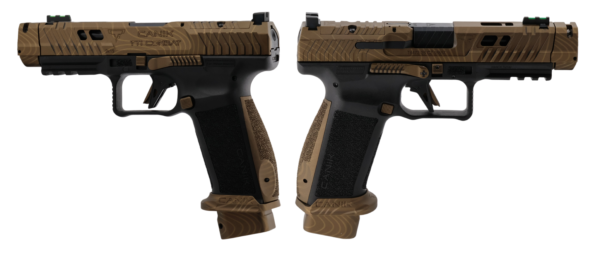 CENTURY CANIK TTI COMBAT TOPO ENGRAVED BRONZE/BLK 9MM PISTOL 4.6" 2-18RD