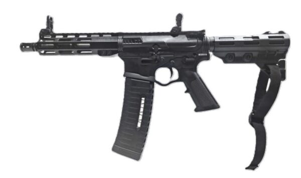 ATI ALPHA MAX 5.56 PISTOL 7.5" BARREL, 7" MLOK W/ FLIP UPS, NEW BRACE, 1-60RD MAG
