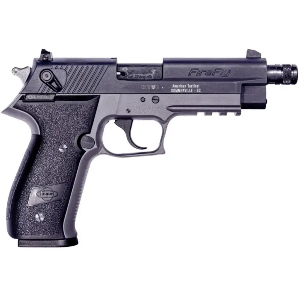 GSG Firefly Pistol 22 LR. 4.9 in. Smoke Grey Threaded 13 rd.