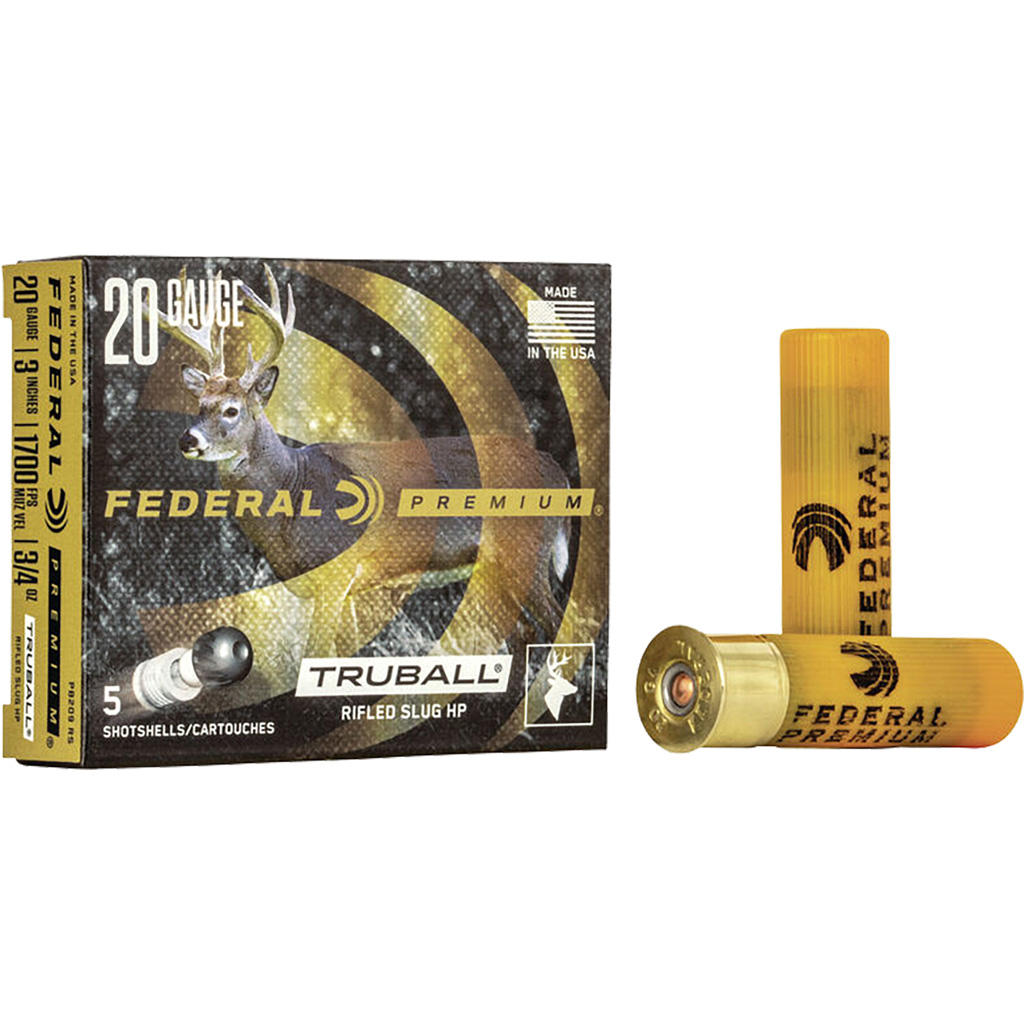 Federal Premium Vital-Shok 20 Ga. Truball HP Slug 5 Rd.