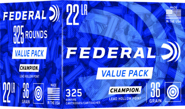 Federal .22 LR 36GR Champion LHP 325 Rounds