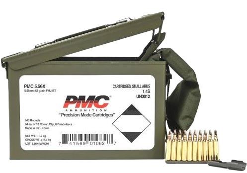 PMC 5.56X45 55GR FMJ-BT 840RD - M2A1 CAN W/BANDOLEER