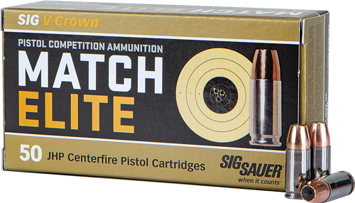 SIG AMMO 9MM 147GR ELITE - V-CROWN COMP 50RD 20BX/CASE