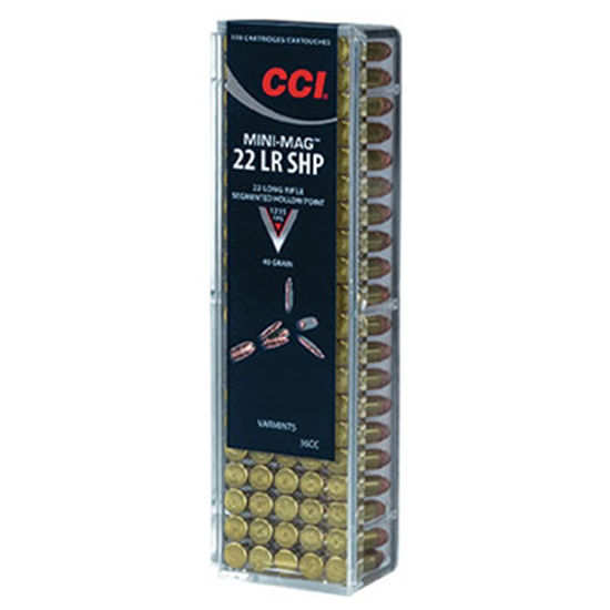 CCI Mini-Mag .22 LR 40gr Segmented Hollow Point Ammunition - 50 Rounds