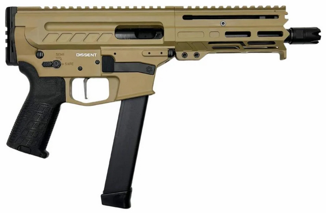 CMMG DISSENT MkGs 6.5" Coyote Tan 9mm Pistol