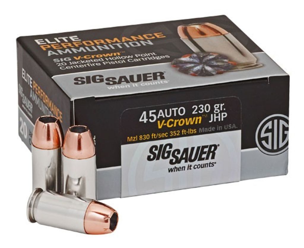SIG 45AP 230GR V-CROWN 20RD