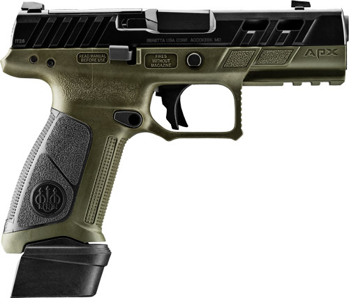 BERETTA APX A1 FS PORTED 9MM - 4.25" 10RD OD GREEN
