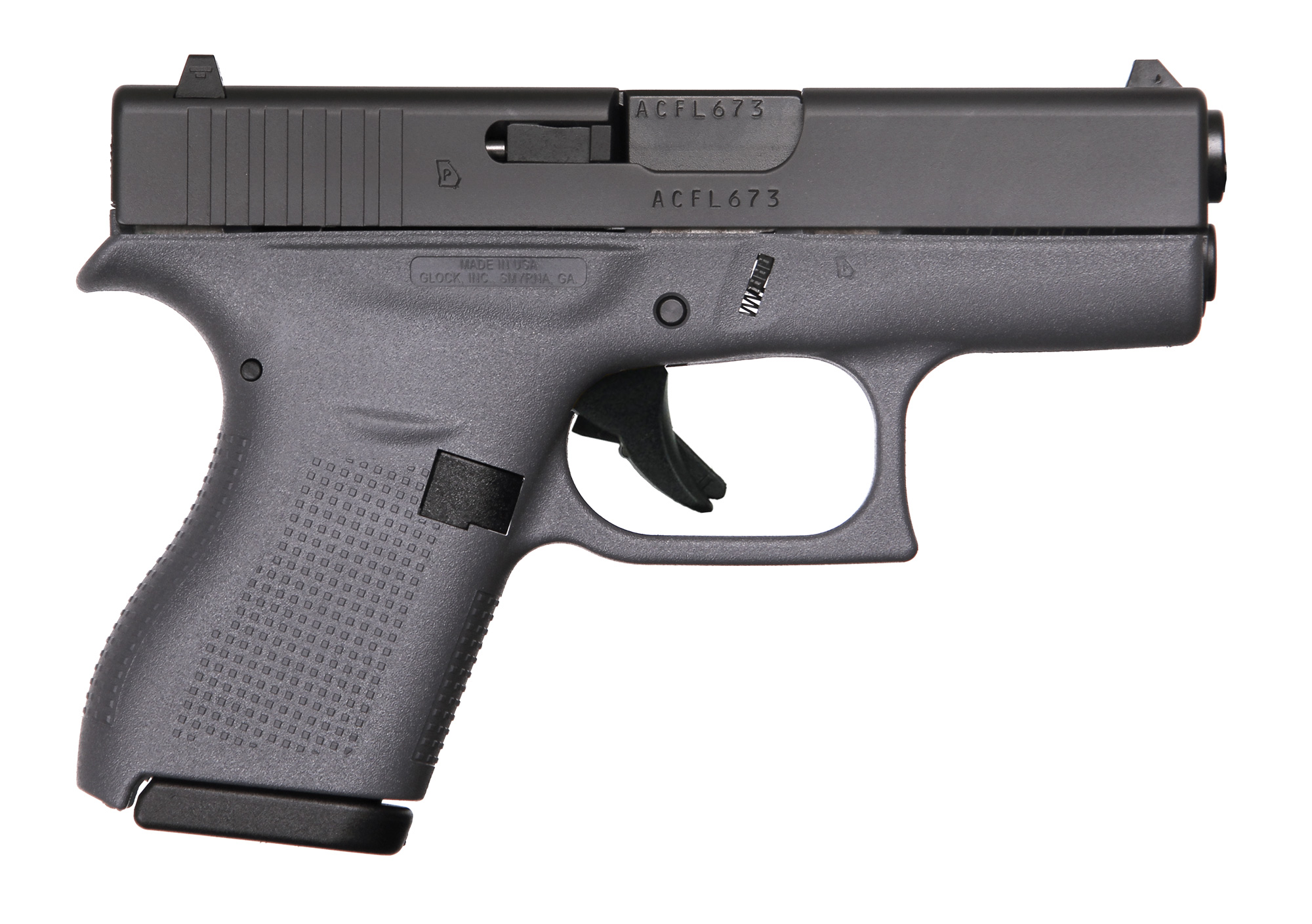 GLOCK G42 G3 GRAY 380ACP 6+1 3.25  #