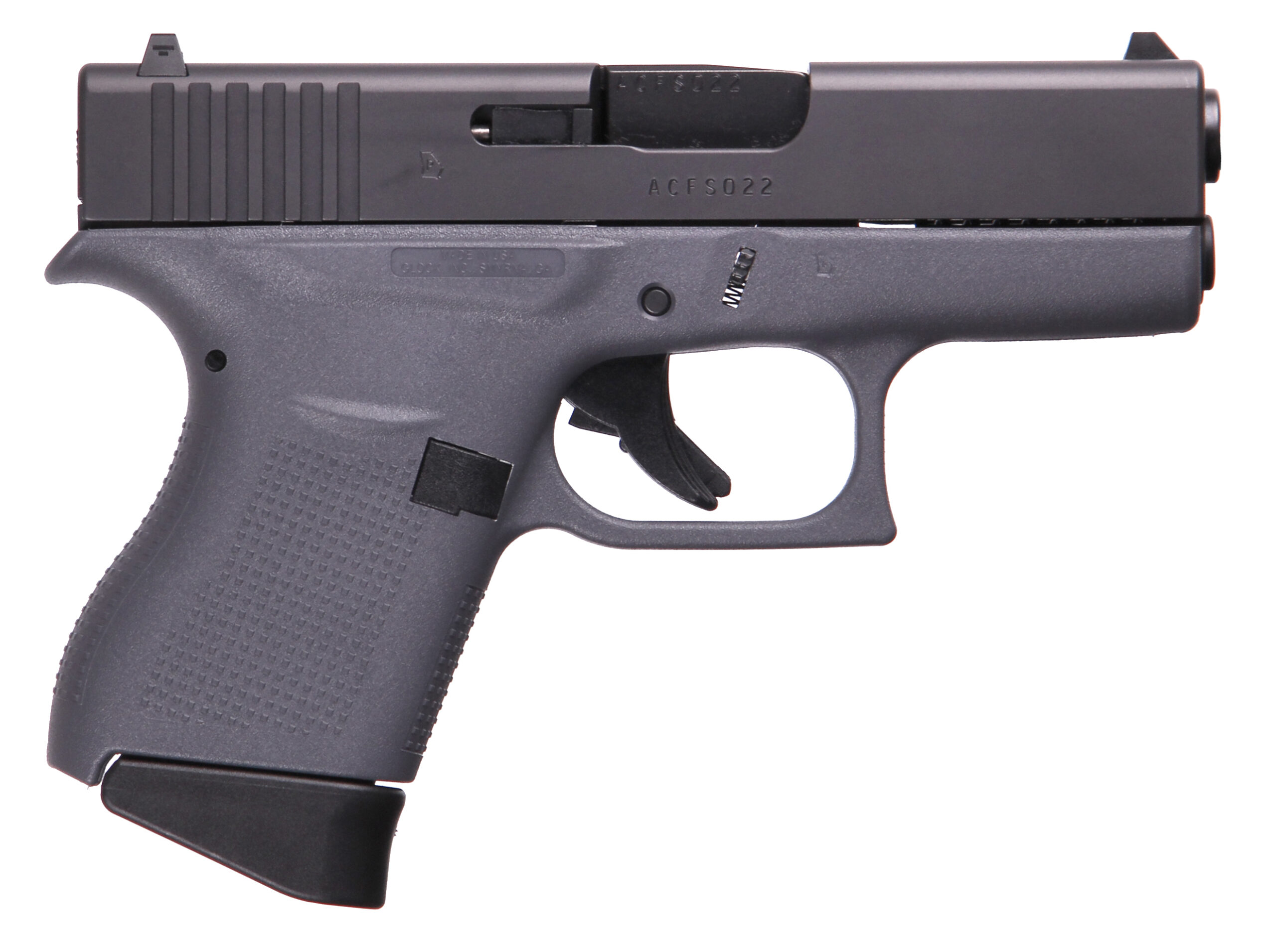 GLOCK G43 G3 Gray 9mm Pistol 6+1 3.39" Barrel