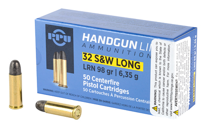 PPU .32 S&W Long LRN 98 Grain Ammunition - 50 Rounds