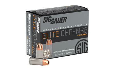 SIG V-Crown 9mm 124gr JHP Ammunition - 20 Rounds