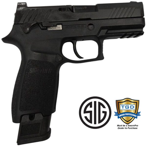 P320 M18 9MM 3.9 inch barrel 1-17 Round and 2-21Round Mags Black with Night Sigh