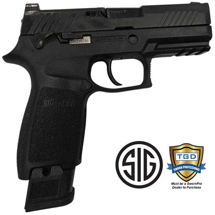 P320 M18 9MM 3.9 inch barrel 1-17 Round and 2-21Round Mags Black with Night Sigh