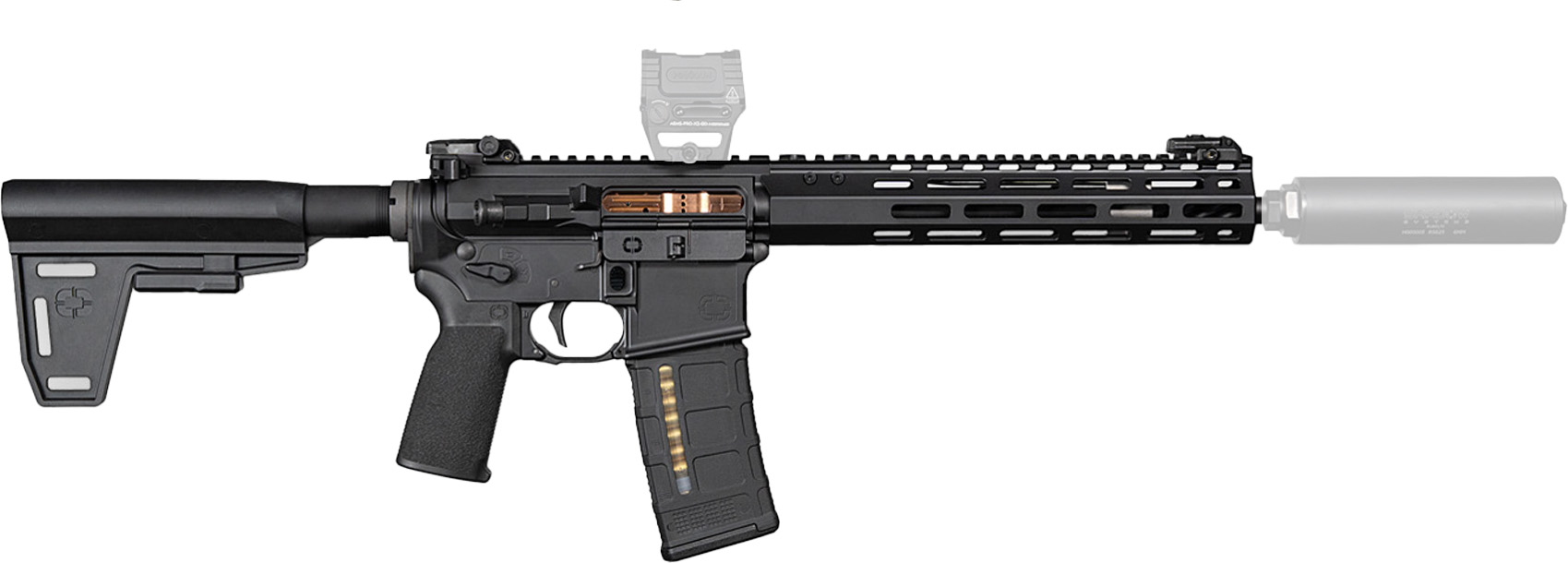 SHD E526 5.56 Pistol 11.5" Barrel Black/Bronze 30-Round