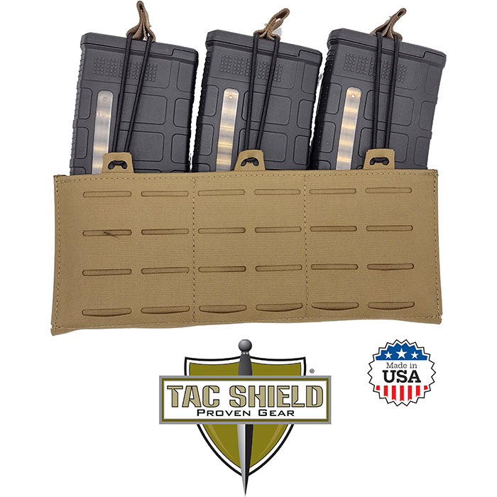 RZR Molle Speedload Rifle Magazine Pouch 6.8/7.62 Triple Coyote