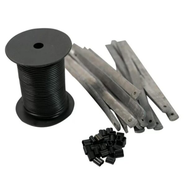 Zink Decoy Rigging Kit with 200' PVC Decoy Line 4 oz Strap Weights (12) Line Crimps (24)