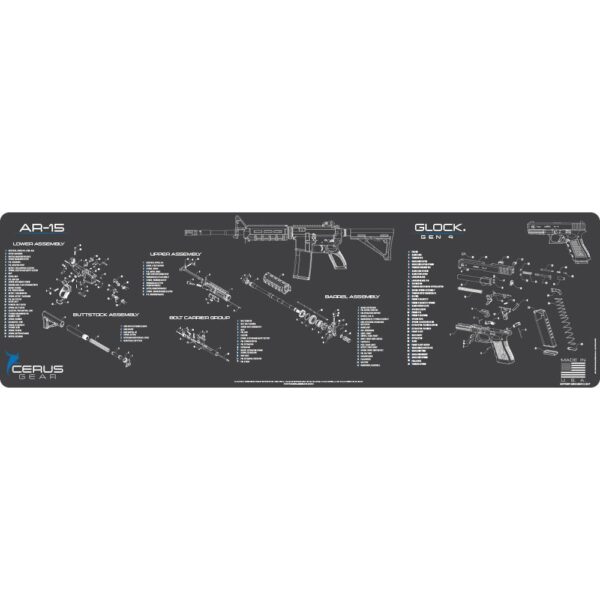 Cerus Gear Magnum XXL 14x48 AR-15/Glock Combo Schematic Promat Grey