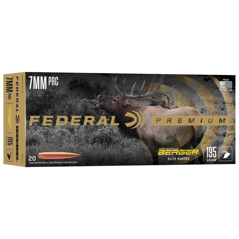 Federal Berger Elite Hunter 7mm PRC 195gr HPBT Rifle Ammunition