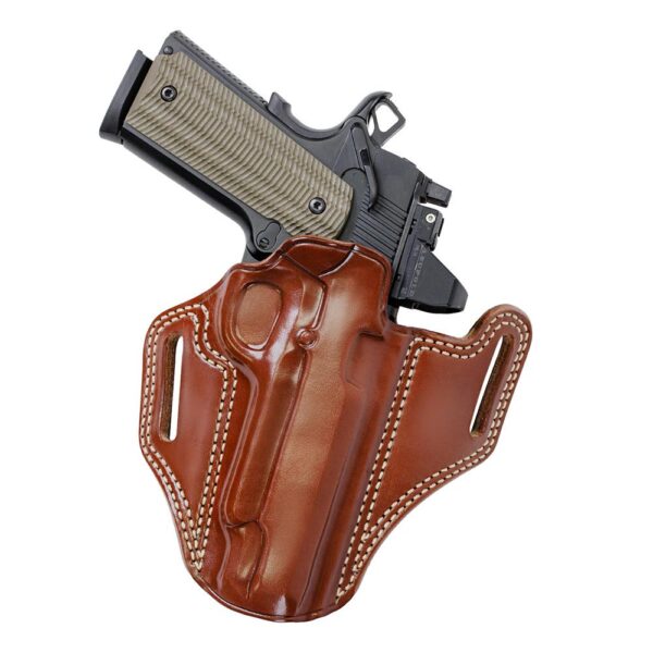 Galco Combat Master 2.0 Belt Holster for Glock 19 with Optics, Tan, Left Hand