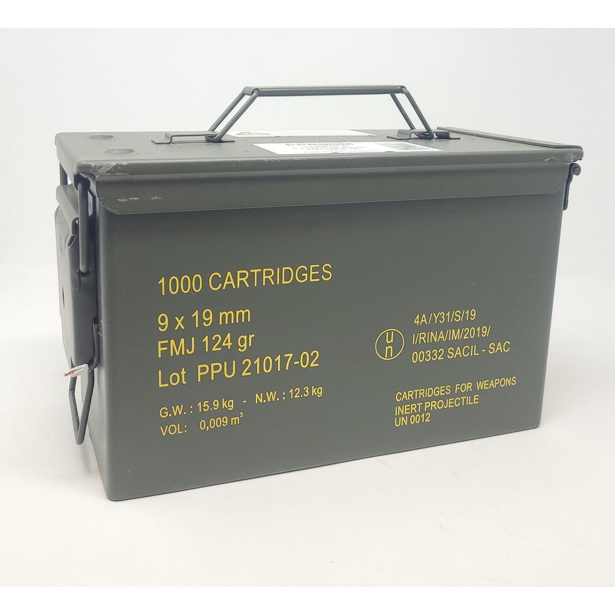 PPU Rangemaster 9mm Luger 124gr FMJ Ammunition - 1000 Rounds