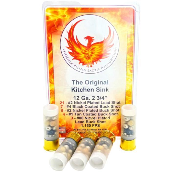 Phoenix Rising Kitchen Sink 12ga Shotshells 2-3/4" 1150fps 3-Pack