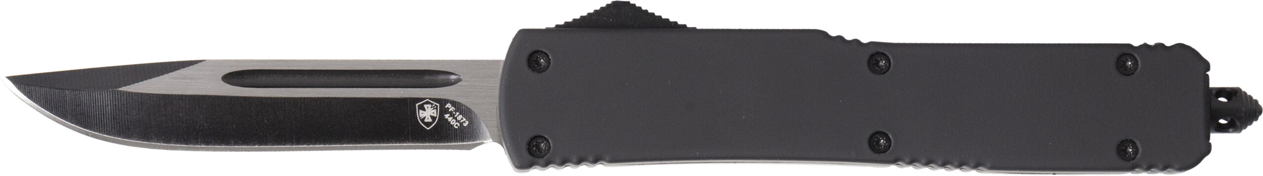 TPL Slim Black Rubber Drop Point Knife
