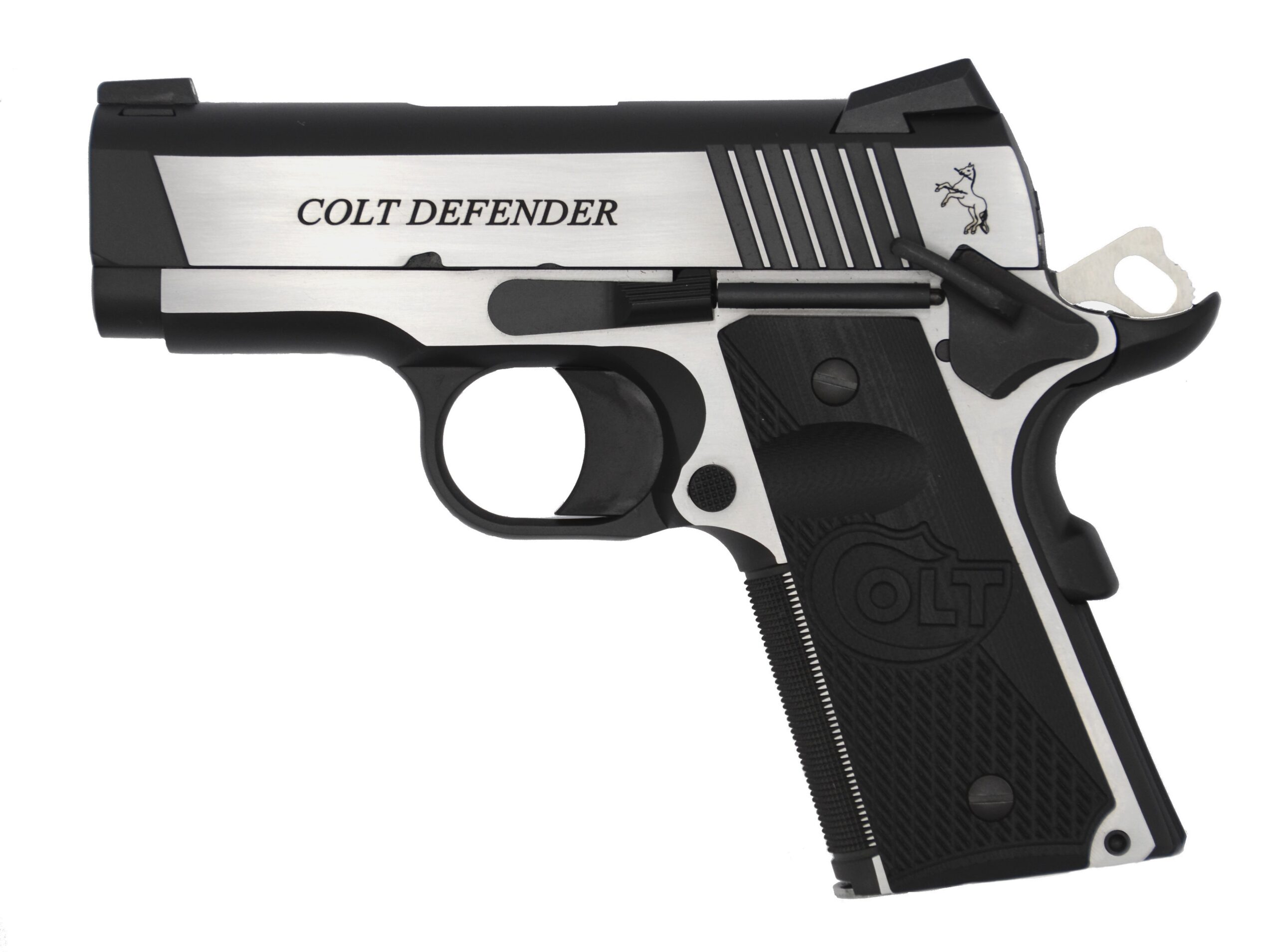 Colt Defender .45 ACP Pistol, Stainless/Black, 3-Inch, Night Sights