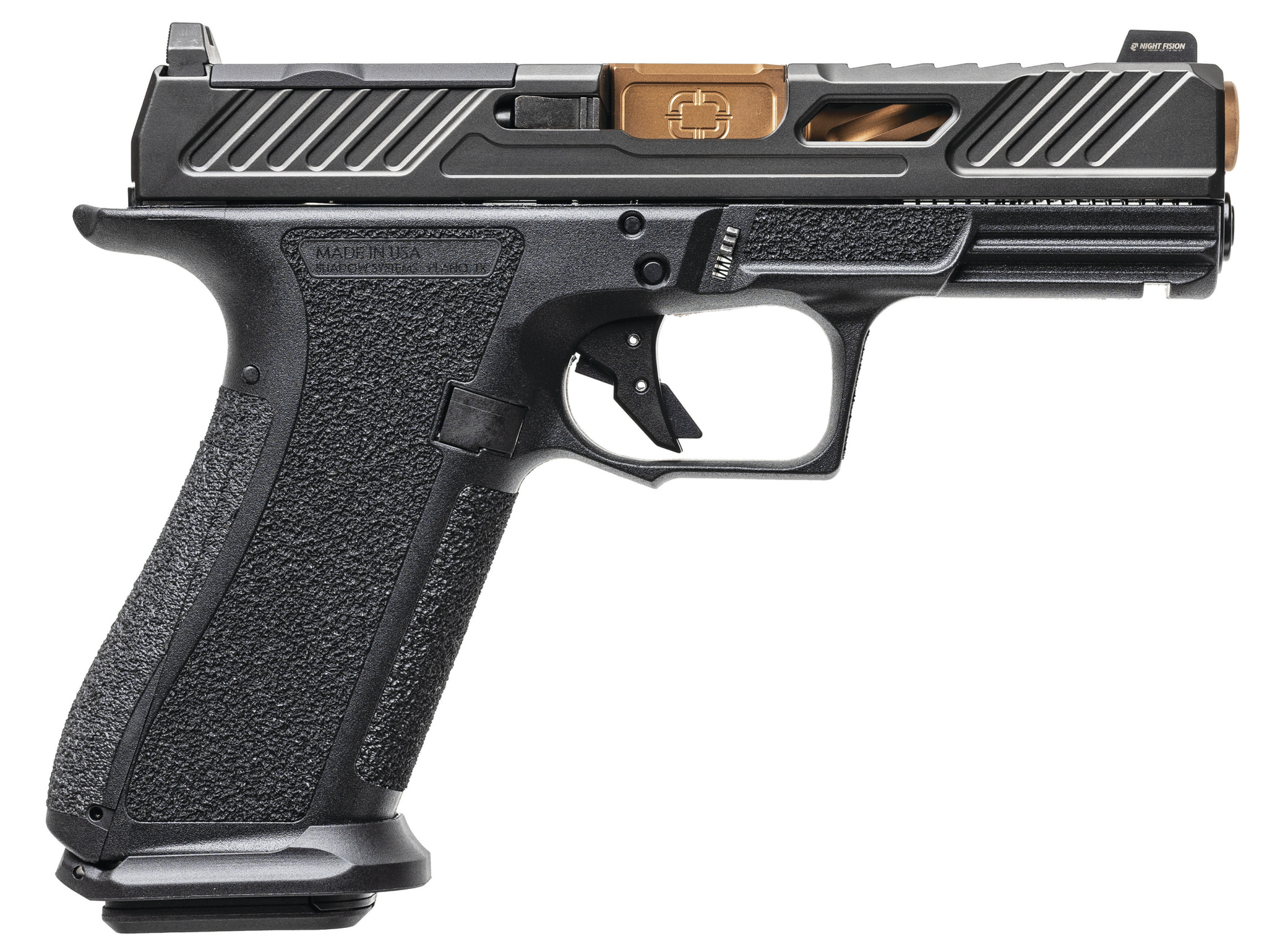 Shadow Systems XR920 Elite 9mm Pistol, Black/Bronze, Optic Ready