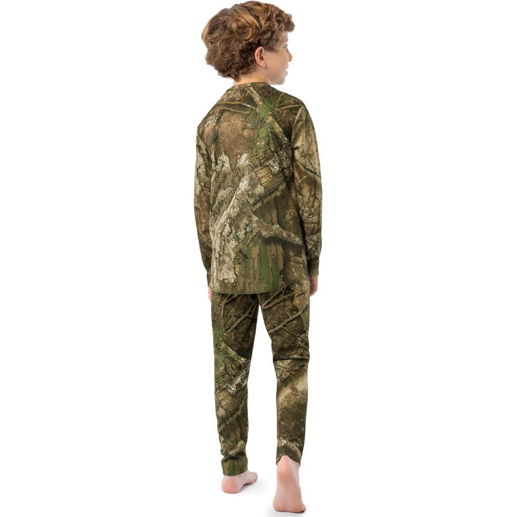Indera Youth Camo Thermal Baselayer Set Realtree APX Small