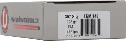 Underwood .357 SIG 125gr FMJ FN Ammunition - 50 Rounds