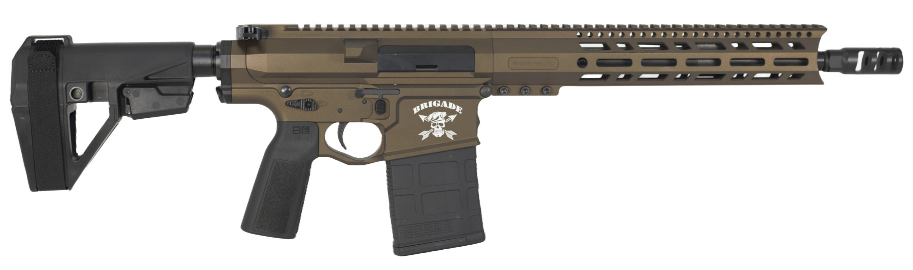 Brigade BM-10LR .308 AR Pistol with 12.5" Barrel and SBA5 Brace