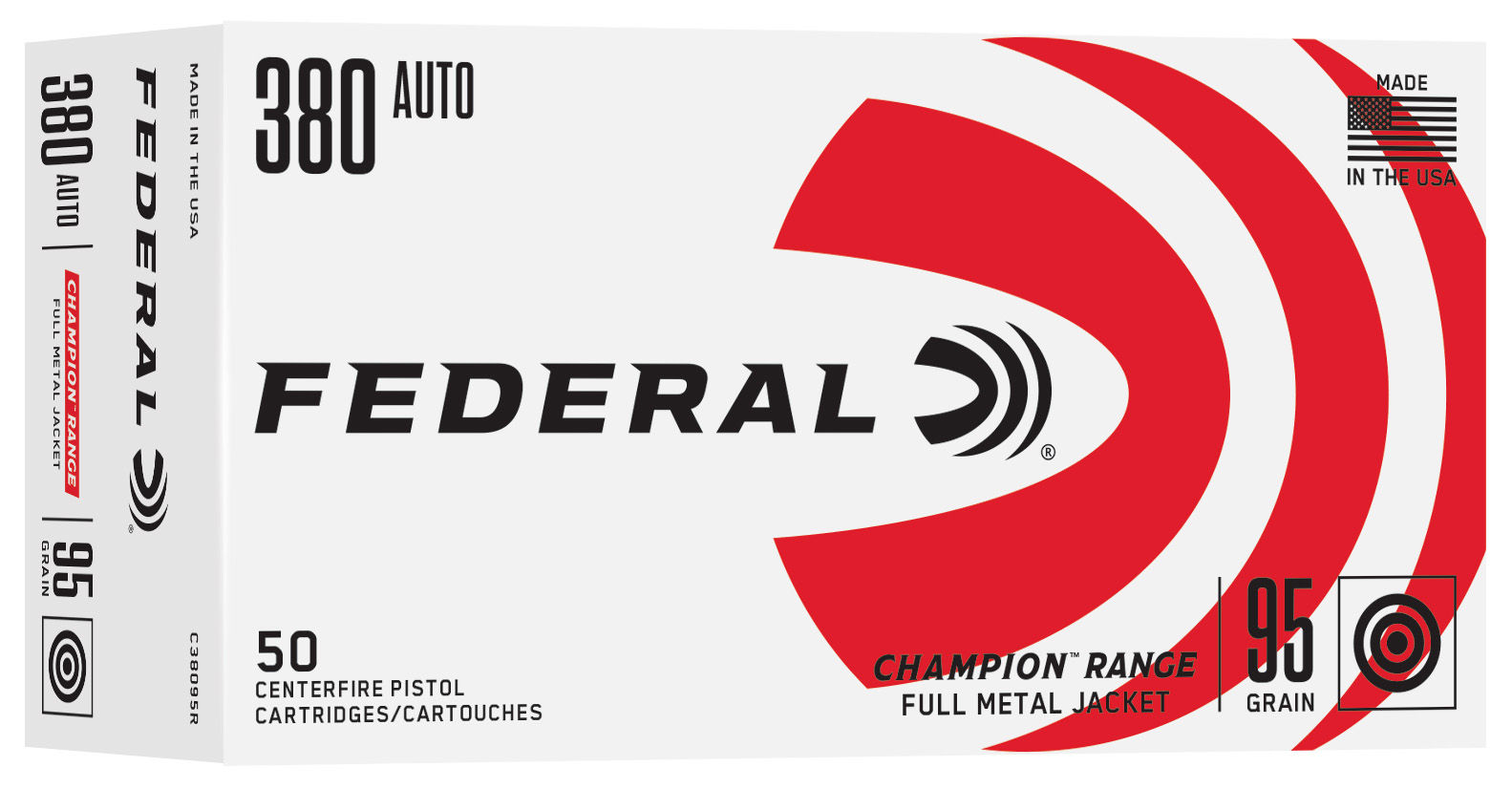 FDR .380 ACP 95GR Range FMJ 50 Rounds