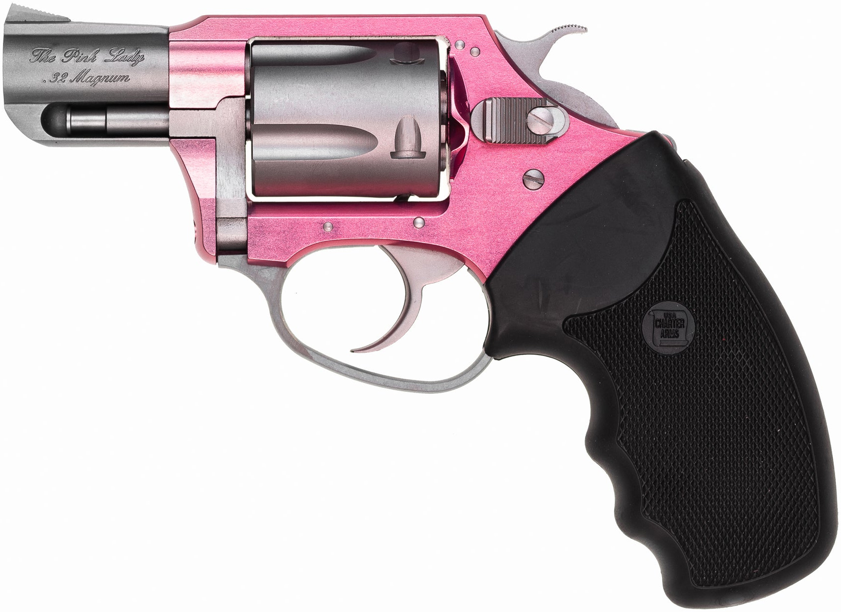 Charter Arms Pink Lady .32 H&R Revolver, 2" Pink/Stainless, 5rd