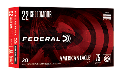 Federal American Eagle .22 Caliber 75gr TMJ Ammunition - 20 Rounds