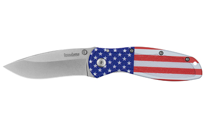 Kershaw Blur USA Flag 3.4" Knife with Red/White/Blue Handle