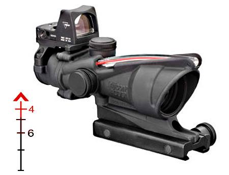 TRIJICON ACOG 4X32 RED BLSTC CHEV .223