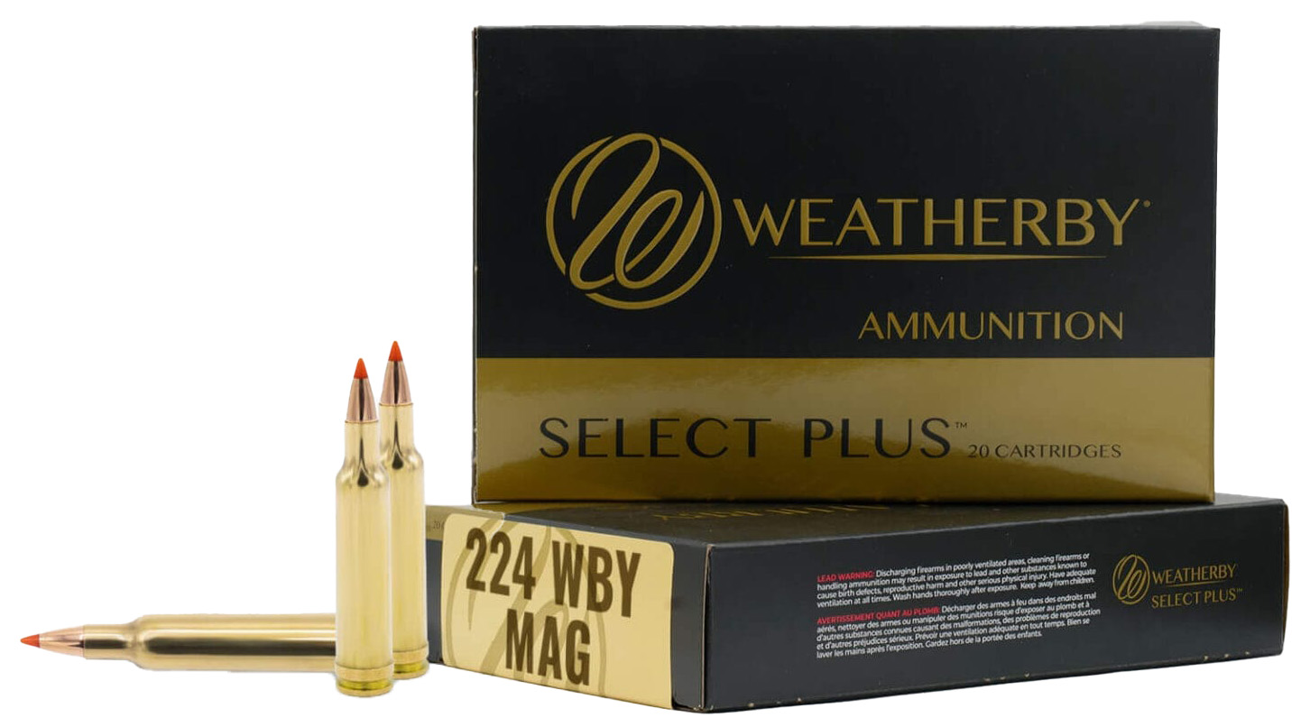 Weatherby .224 Weatherby Magnum 50gr V-MAX Ammunition - 20 Rounds