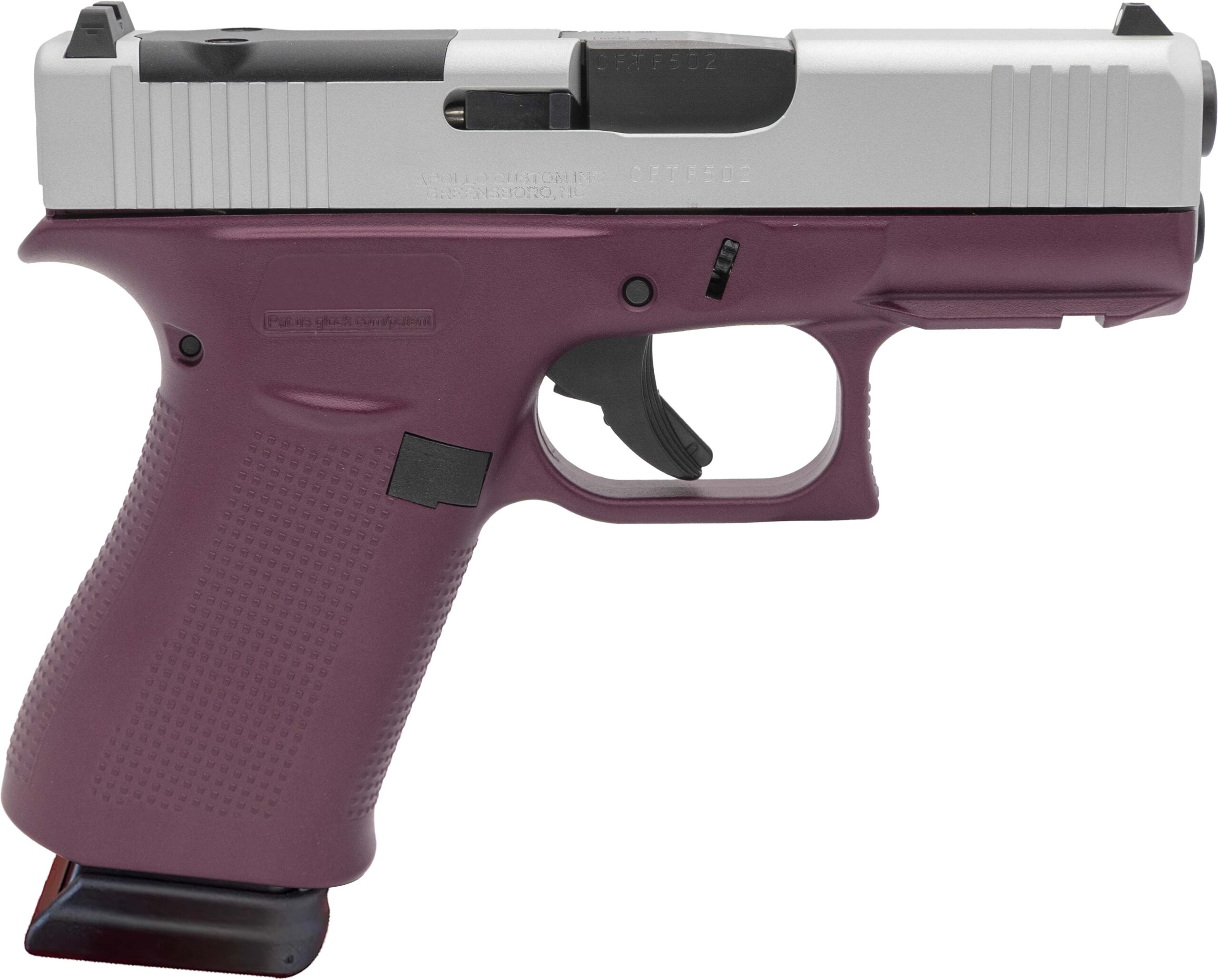 Glock 43X MOS 9mm 15-Round Black Cherry