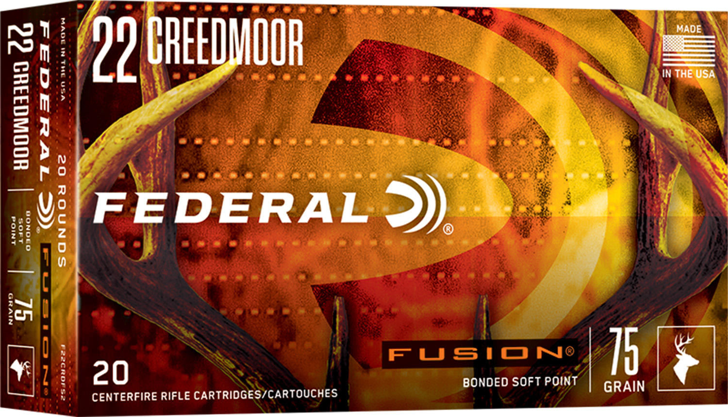 Federal Fusion 22 Creedmoor 75GR Ammunition - 20 Rounds