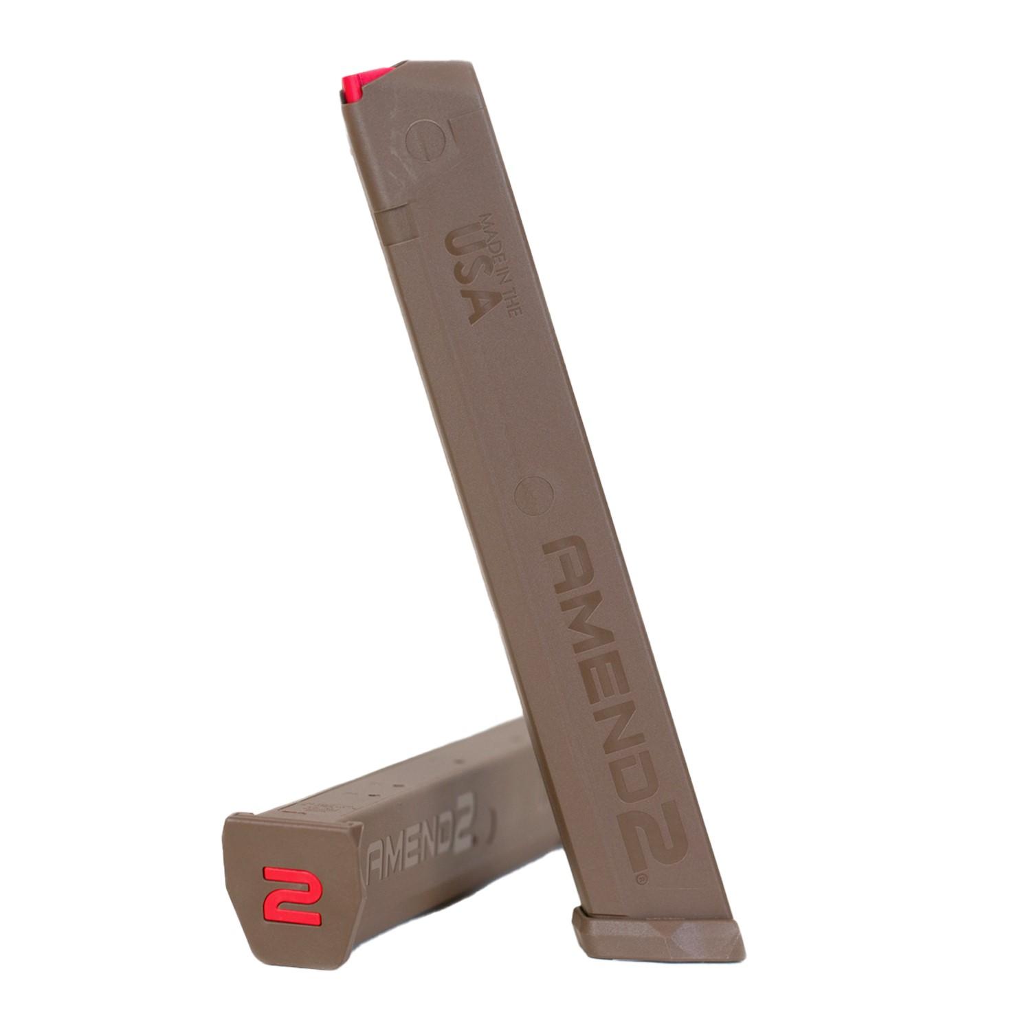Amend2 A2-Stick 9mm 34-Round FDE Magazine for Glock