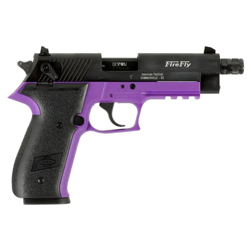 ATI GSG Firefly .22 LR Handgun, 4.9" Threaded Barrel, Purple