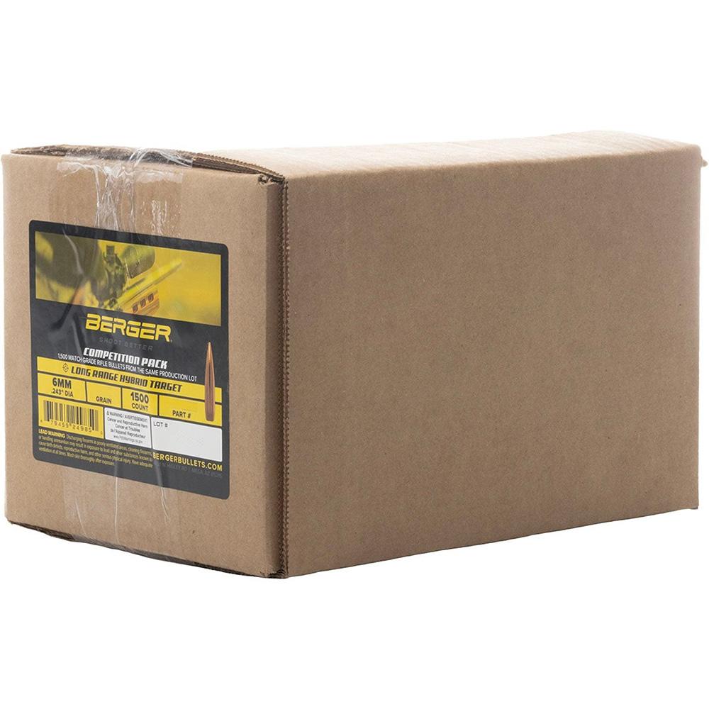 Berger Long Range Hybrid Target Bullets - 6mm 120gr OTM 1500/ct