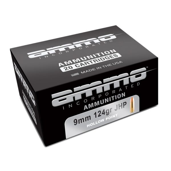 Ammo Inc Signature 9mm Luger 124gr JHP Handgun Ammo