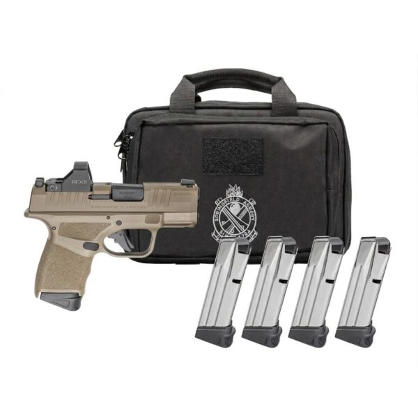 Springfield GEAR PAC Hellcat Micro-Compact OSP 9mm FDE with Viridian RFX11